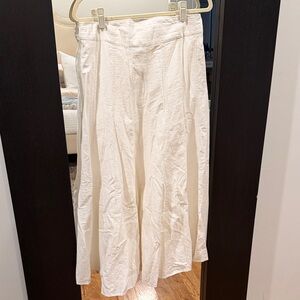 White linen skirt